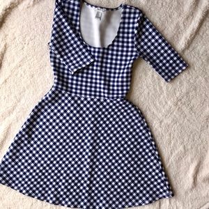 Blue Gingham Skater Dress